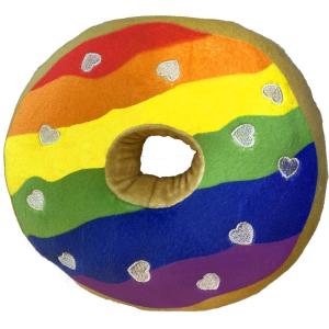 image:imageHuxley amp Kent for Dogs  FroYo Pride Cone Large  Funny Dog Toy  Power Plush Dog Toy with Squeaker  Dog Gift  Fun Durable  HampK Squeaky Dog ToyPride Donut