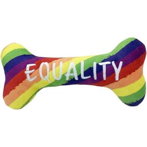 image:imageHuxley amp Kent for Dogs  FroYo Pride Cone Large  Funny Dog Toy  Power Plush Dog Toy with Squeaker  Dog Gift  Fun Durable  HampK Squeaky Dog ToyPride Equality Bone