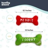 image:imageHuxley amp Kent Funny Dog Toy wSqueaker  Holiday Power Plush Squeaky Dog Toys for Small Medium amp Large Dogs  Soft Stuffed Animal for Indoor Play amp Fetch  Me Did It I Sorry Bone SmallMe Did It  I Sorry Bone