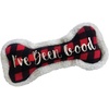 image:imageHuxley amp Kent Funny Dog Toy wSqueaker  Holiday Power Plush Squeaky Dog Toys for Small Medium amp Large Dogs  Soft Stuffed Animal for Indoor Play amp Fetch  Me Did It I Sorry Bone SmallIve Been Good Bone