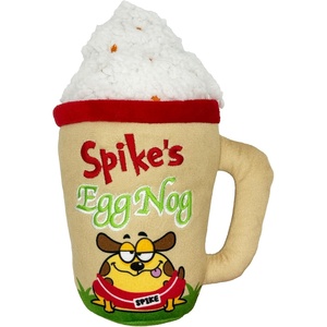 image:imageHuxley amp Kent for Dogs  Holiday Cheer Beer Large  Holiday Christmas Power Plush Dog Toy with Squeaker  Funny Dog Gift  Fun Durable and Safe  HampK Squeaky Dog ToysSpikes Egg Nog